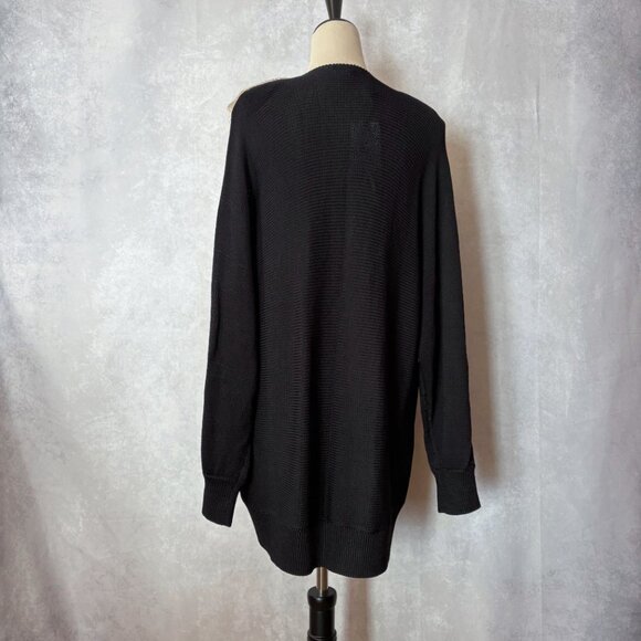 REISS Madeline Colorblock Sweater Metallic Spliced Pattern Jumper Blouse Sz XL - Picture 5 of 12